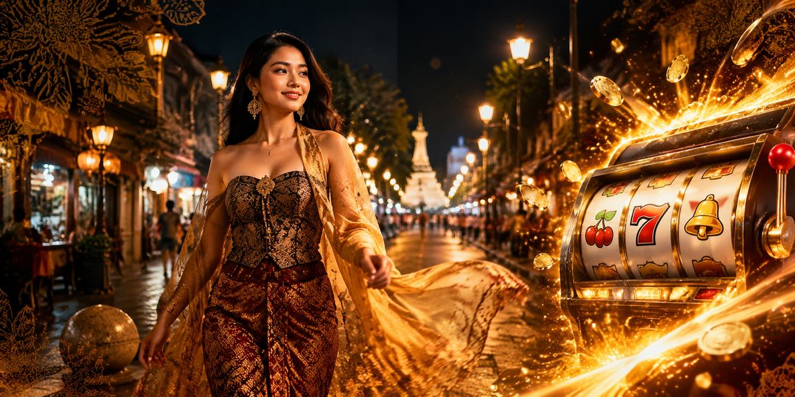 Mesin slot online malam hari dengan tema pasar malam yang menarik
